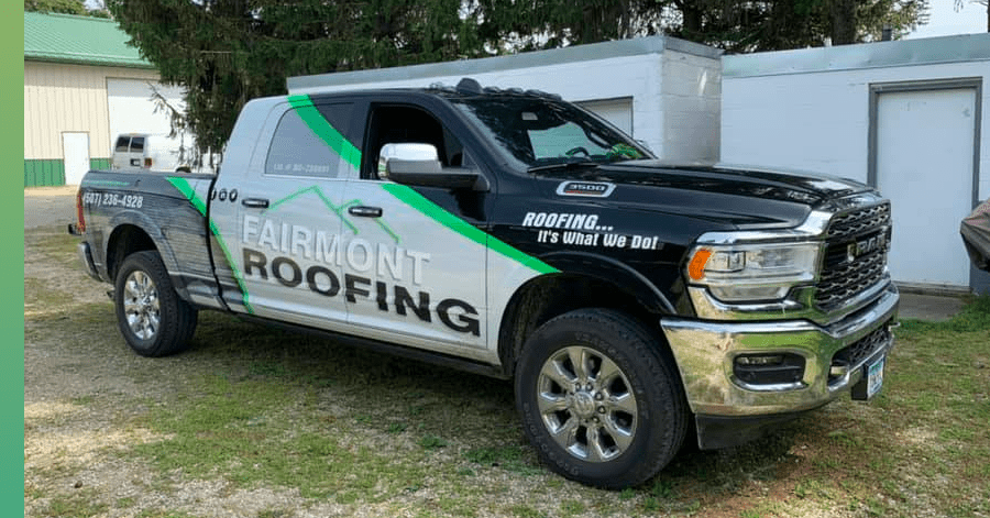 Fairmont Roofing truck