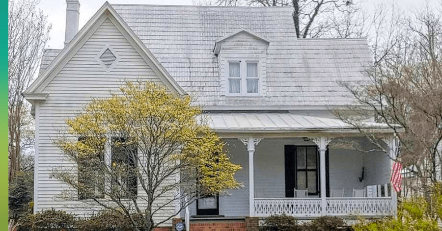 old nice home with shake roof