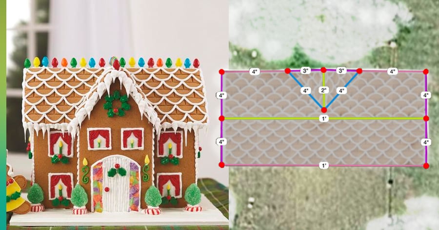 gingerbread house aerial