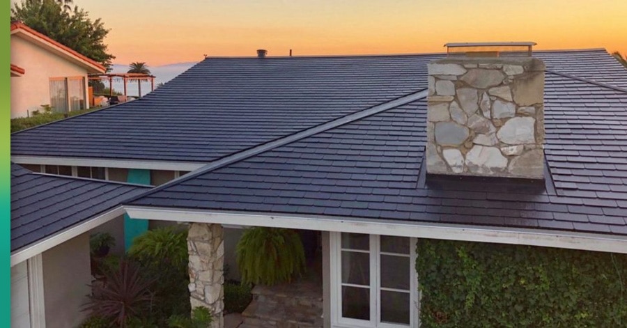 tesla roof on a house