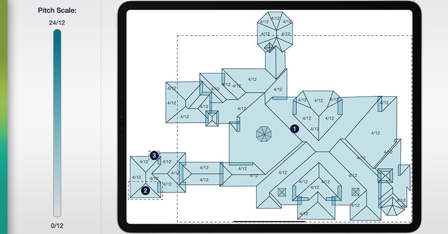 complex roofs measurements