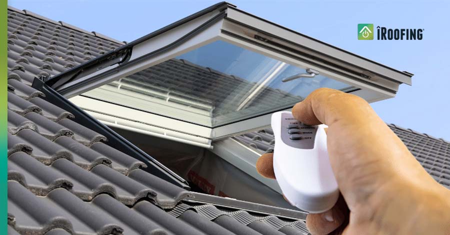 Motorized roof Skylight