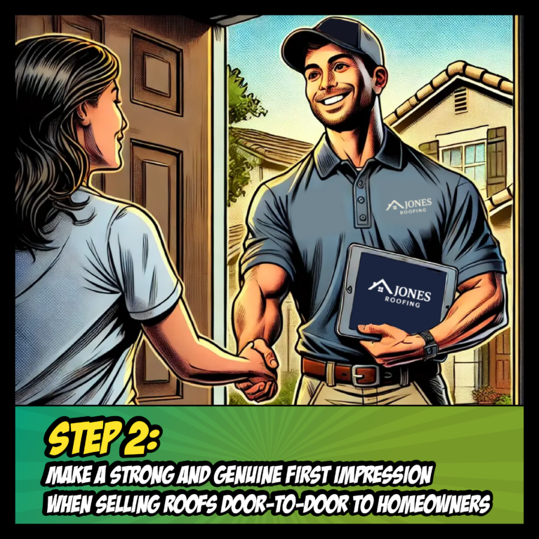 Step 2 Make a Strong and Genuine First Impression When Selling Roofs Door-to-Door to Homeowners